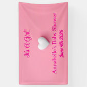Het is een meisje Baby shower banner (Verticaal)