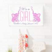 Het is een meisje baby shower bewegwijzering banne spandoek (Insitu)