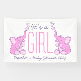 Het is een meisje baby shower bewegwijzering banne spandoek