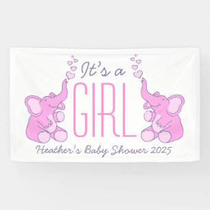 Het is een meisje baby shower bewegwijzering banne spandoek