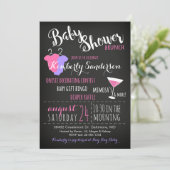 Het is een meisje Baby shower Brunch Party Invitat Kaart (Staand voorkant)