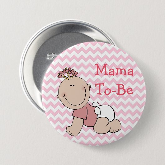"Het is een meisje" Baby shower Button (Voorkant /achterkant)