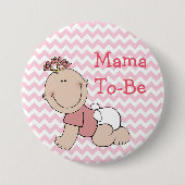 "Het is een meisje" Baby shower Button (Voorkant)