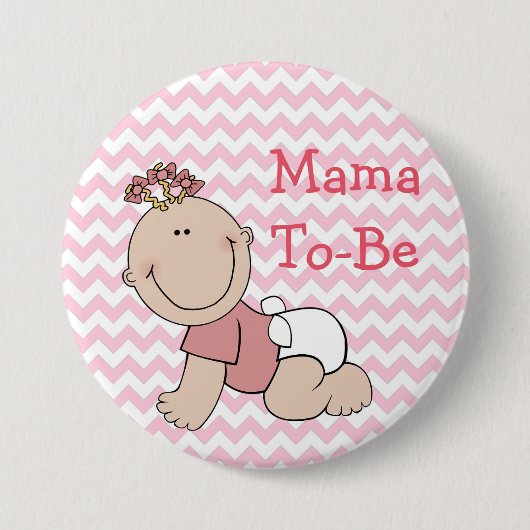 "Het is een meisje" Baby shower Button (Voorkant)