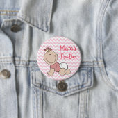 "Het is een meisje" Baby shower Button (In situ)
