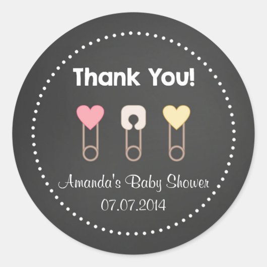 Het is een meisje Baby shower dank je Stickers (Voorkant)