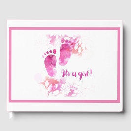 Het is een meisje baby shower gastenboek