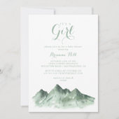 Het is een meisje Baby shower Green Mountain Count Kaart (Voorkant)