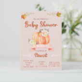 Het is een meisje baby shower Halloween uitnodigin Kaart (Staand voorkant)