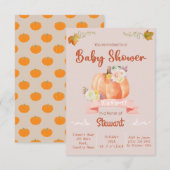 Het is een meisje baby shower Halloween uitnodigin Kaart (Voorkant / Achterkant)