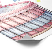 Het is een meisje! Baby shower hangend poster (Hoek)