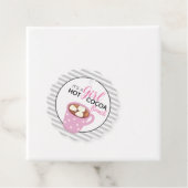 Het is een meisje Baby shower | Hete cacaobom Bedankjes Labels (In situ)