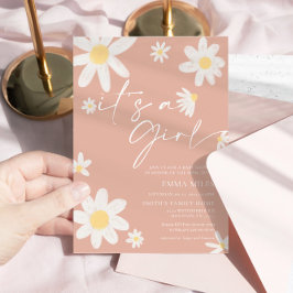 Het is een Meisje Baby shower Invitation Pink Blus Kaart
