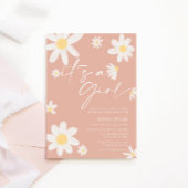 Het is een Meisje Baby shower Invitation Pink Blus Kaart