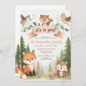 Het is een meisje Baby shower Kaart (Voorkant / Achterkant)