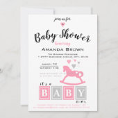 Het is een meisje Baby shower Kaart (Voorkant)