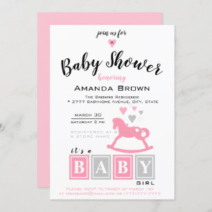 Het is een meisje Baby shower Kaart