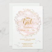 Het is een meisje Baby shower Kaart (Voorkant / Achterkant)