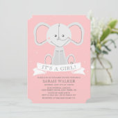 Het is een meisje. Baby Shower Kaart (Staand voorkant)