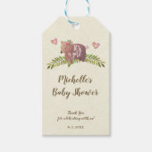 Het is een meisje baby shower labels gunsten beer cadeaulabel (Voorkant)