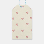 Het is een meisje baby shower labels gunsten beer cadeaulabel (Achterkant)