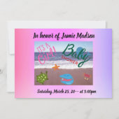 Het is een meisje Baby shower met Cute Ocean Critt Kaart (Voorkant)