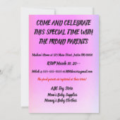 Het is een meisje Baby shower met Cute Ocean Critt Kaart (Achterkant)