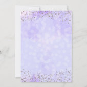 Het is een Meisje Baby shower Paarse & Zilveren Ui Kaart (Achterkant)