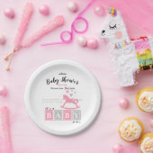 Het is een meisje Baby shower Papieren Bordje (Feest)