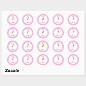 'Het is een meisje' Baby shower Ronde Sticker (Vel)