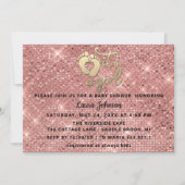 Het is een meisje Baby shower Roos Gold Feet Heart Kaart (Voorkant)