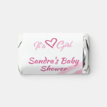 HET IS EEN MEISJE BABY SHOWER ROZE REGENBOOG PASTE