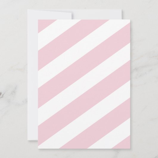 Het is een Meisje Baby shower Roze Streep Goud Uit Kaart (Achterkant)