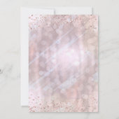 Het is een meisje Baby shower Shimmery Pearl Invit Kaart (Achterkant)