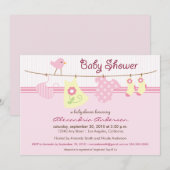 Het is een meisje! Baby shower sluiten Kaart (Voorkant / Achterkant)