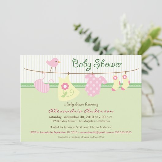 Het is een meisje! Baby shower sluiten Kaart (Staand voorkant)