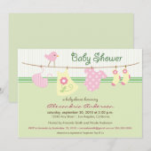 Het is een meisje! Baby shower sluiten Kaart (Voorkant / Achterkant)