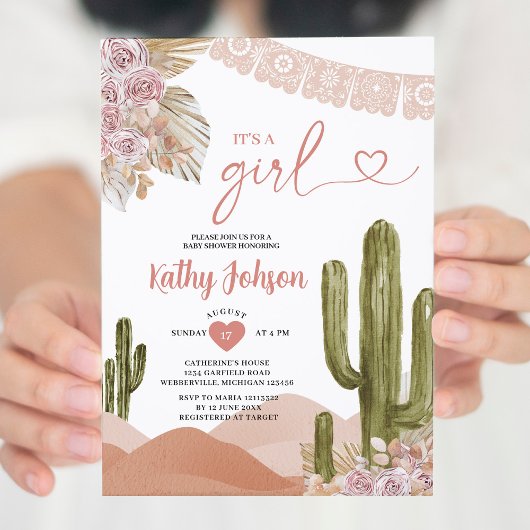 Het is een Meisje Baby shower Taco over liefde zui Kaart