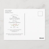 Het is een meisje Baby shower teddybeer Briefkaart (Achterkant)