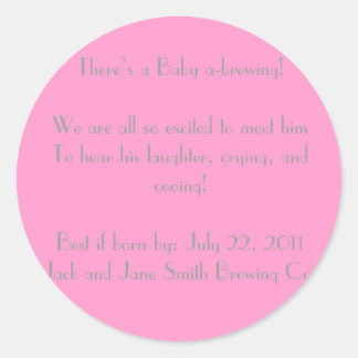 Het is een meisje! Baby shower theefeest Ronde Sticker