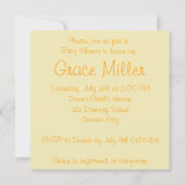 Het is een meisje - Baby shower uitnodiging (Achterkant)