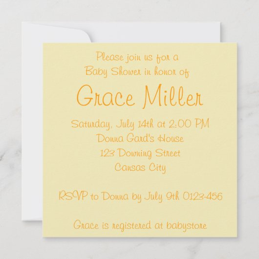 Het is een meisje - Baby shower uitnodiging (Achterkant)