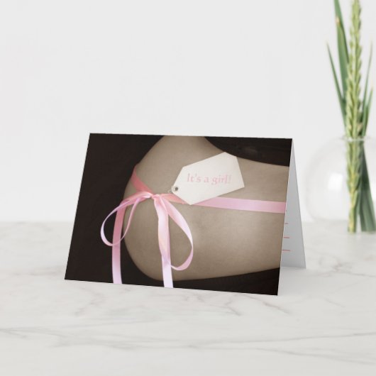 "Het is een meisje!" Baby shower Uitnodiging (Voorkant)