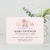 Het is een meisje | Baby Shower Uitnodiging (Staand voorkant)