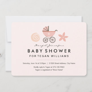 Het is een meisje | Baby Shower Uitnodiging