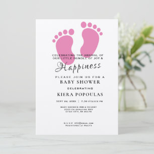 Het Is Een Meisje Baby Shower Uitnodiging - Roze V