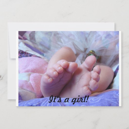 Het is een meisje! Baby Shower Uitnodigingen (Voorkant)