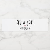 Het is een meisje Baby shower Waterfles Etiket (Enkel label)