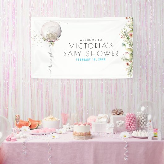 Het is een meisje | Baby shower Welkomstbanner Spandoek (Feest)