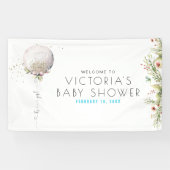 Het is een meisje | Baby shower Welkomstbanner Spandoek (Horizontaal)